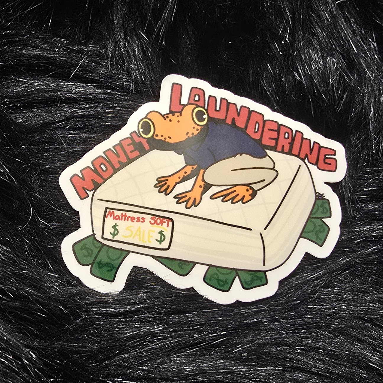 Money Laundering Crime Frog Sticker