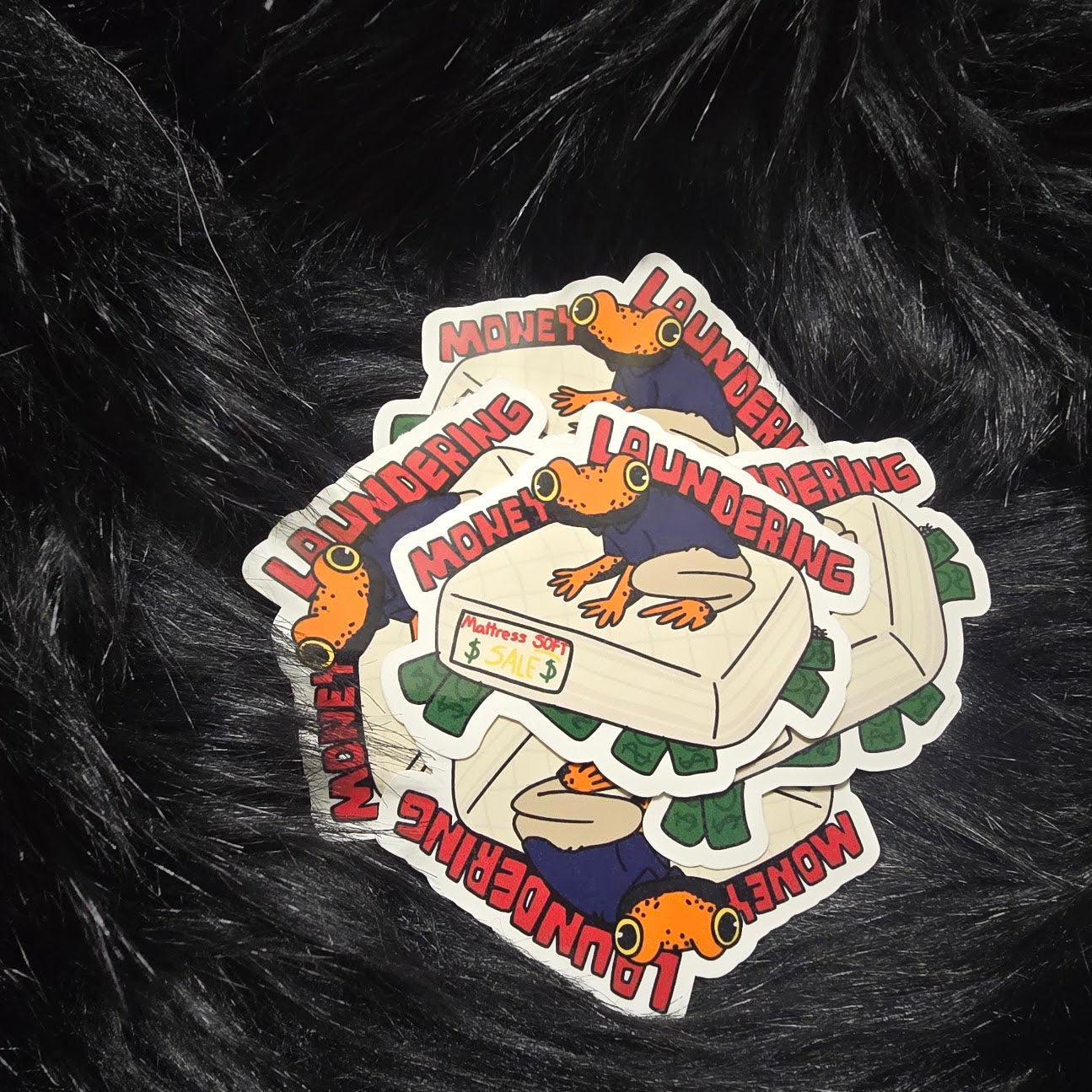 Money Laundering Crime Frog Sticker