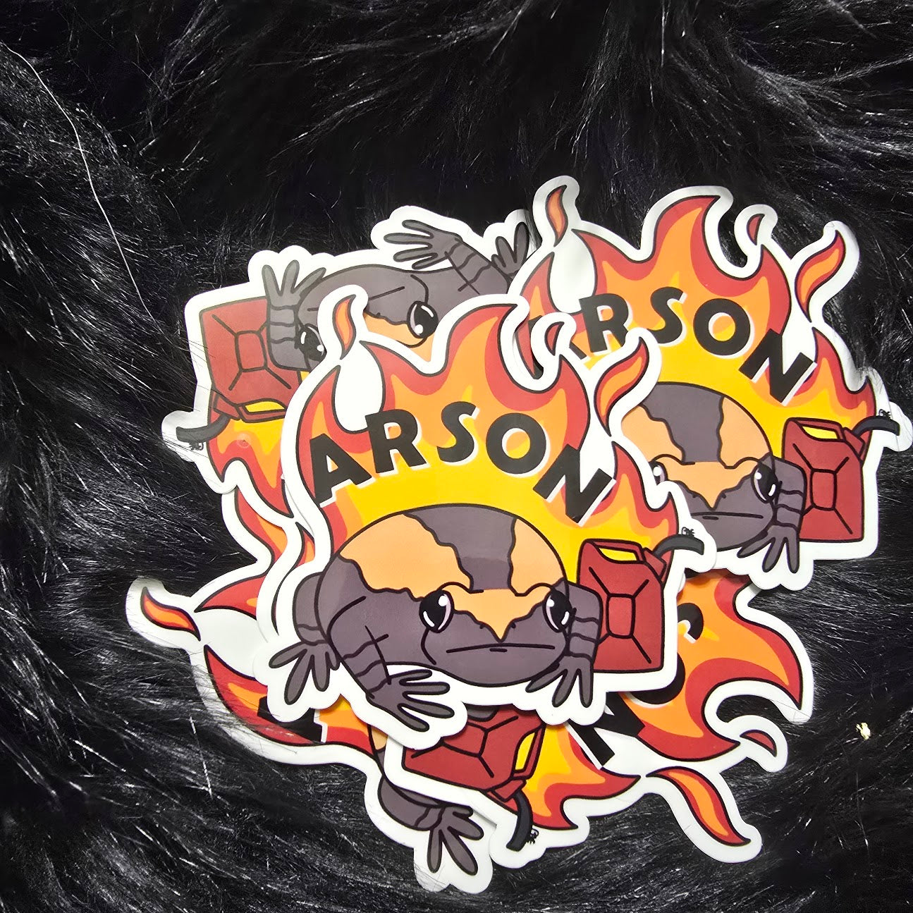 Arson Crime Frog Sticker