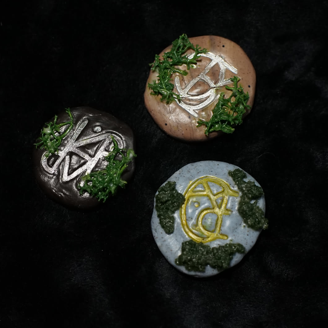 Clay Runes [worry stones]