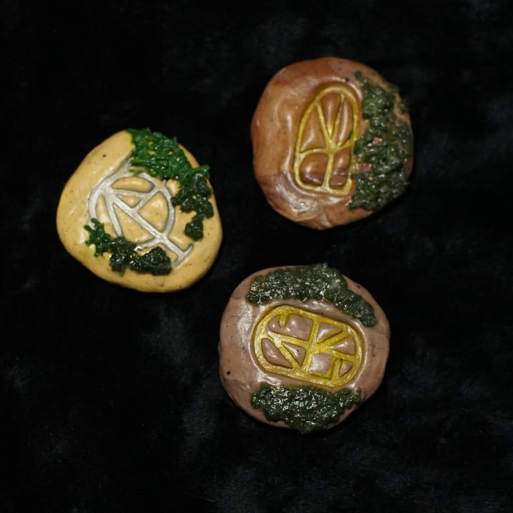 Clay Runes [worry stones]
