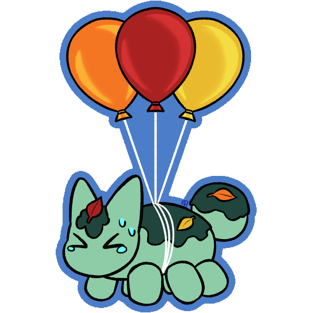 Mossling in flight [Event Exclusive Sticker] [Artist: Cinnomonchicken]