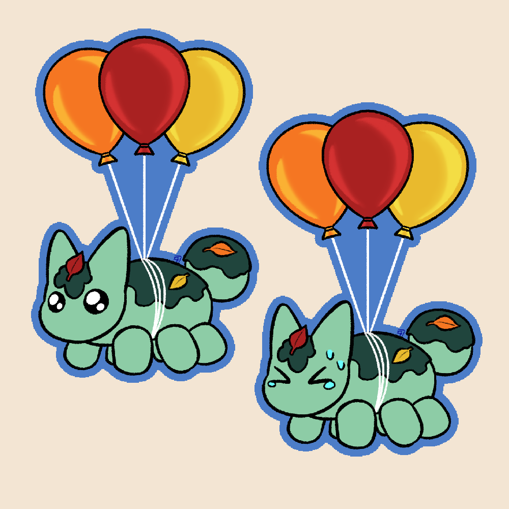 Mossling in flight [Event Exclusive Sticker] [Artist: Cinnomonchicken]