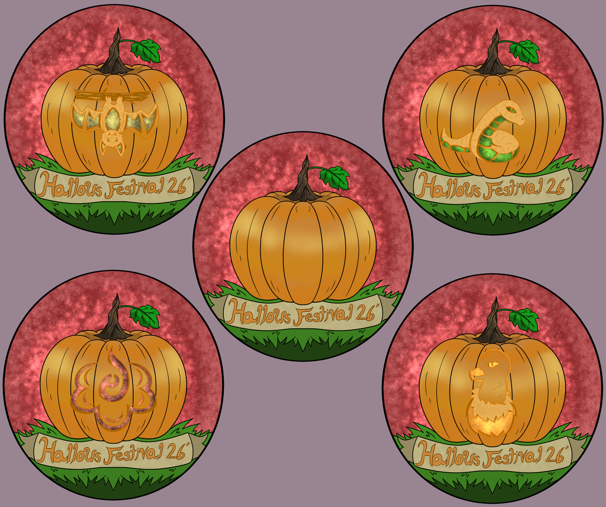 Hallows festival Pumpkins [Event Exclusive Sticker] [Artist: Bluecaprine]